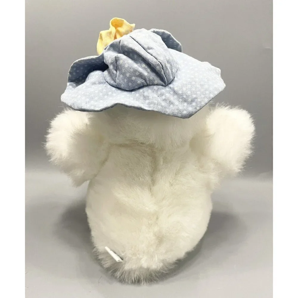 Vintage Platypus Plush 10” Bonnet Hat White Stuffed Animal Play-by-Play Duck